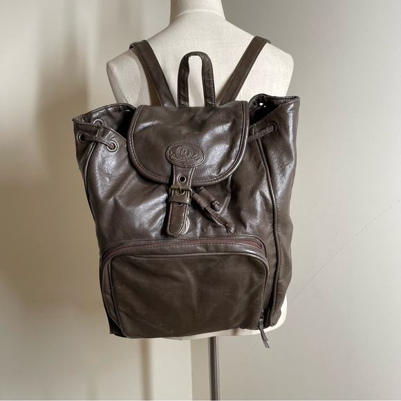 M International Women’s Brown Leather Backpack - Picture 3 of 12